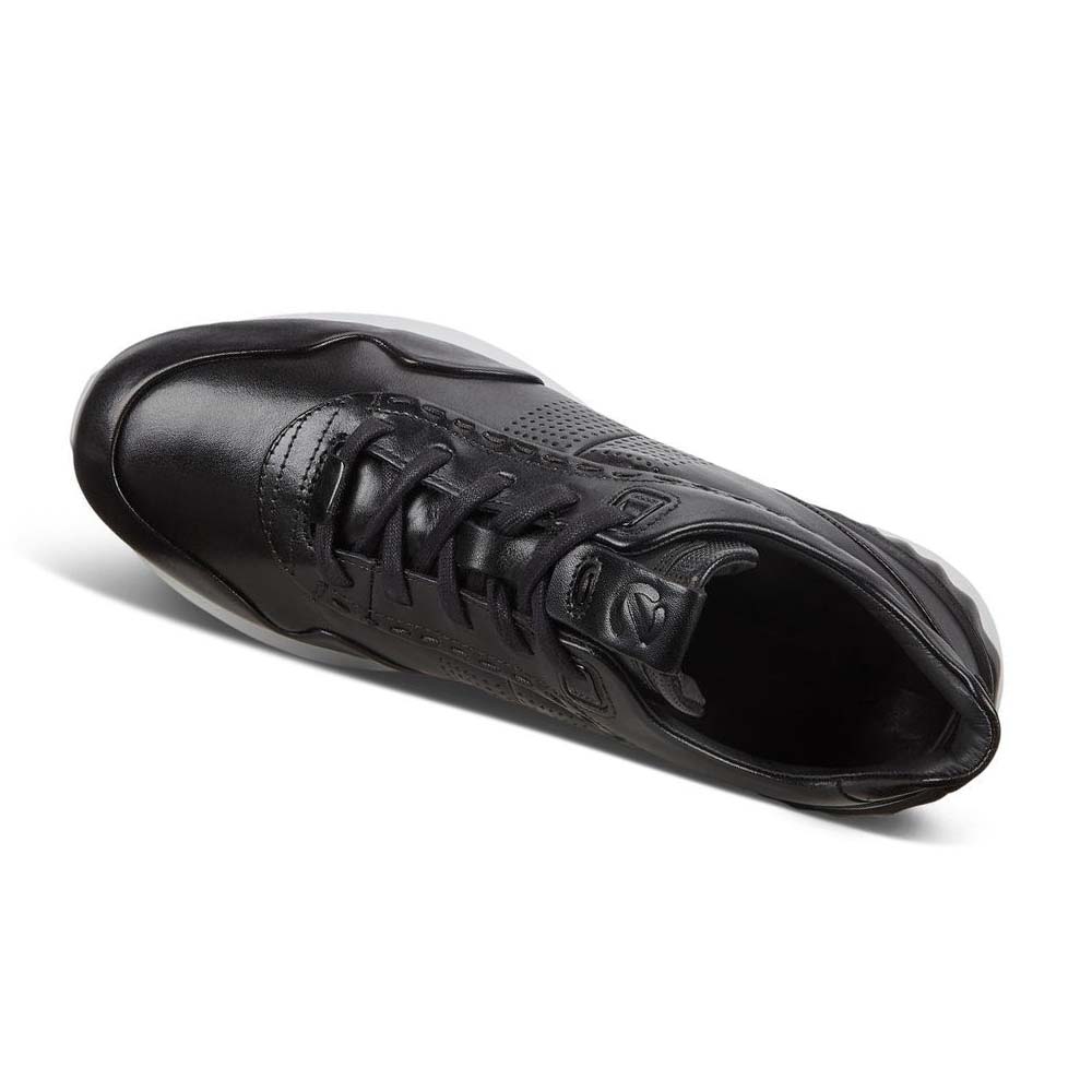 Men's Ecco Astir Embossed Sneakers Black | Canada 596GSO